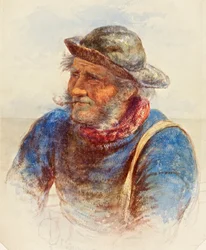 Studie van een Visser, 1870